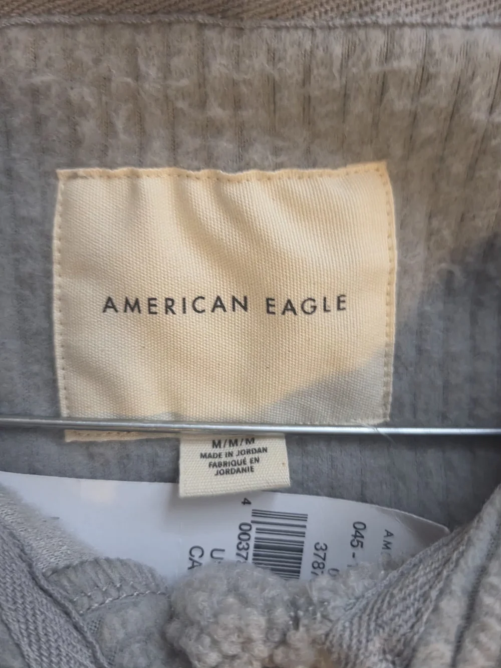 American Eagle Outfitters Light Gray Sherpa Shacket - Picture 6 of 7